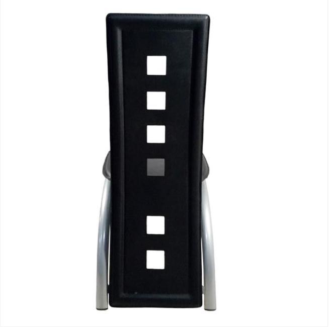 4pcs High Grade PVC Leather Comfortable Dining Room Furniture Chairs Black kitchen assesories stools desk