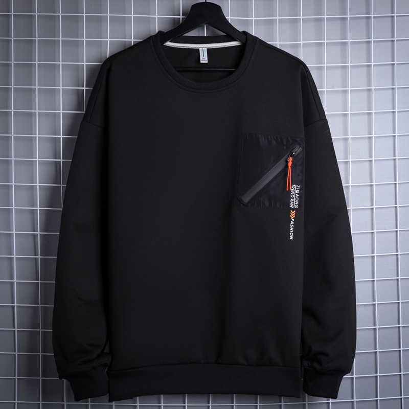 Print Sweatshirt Men Harajuku hip pop o-neck Petchwork Hoodies steetwear Autumn Fashion Long Sleeve Sweatshirt with Pocket 210603