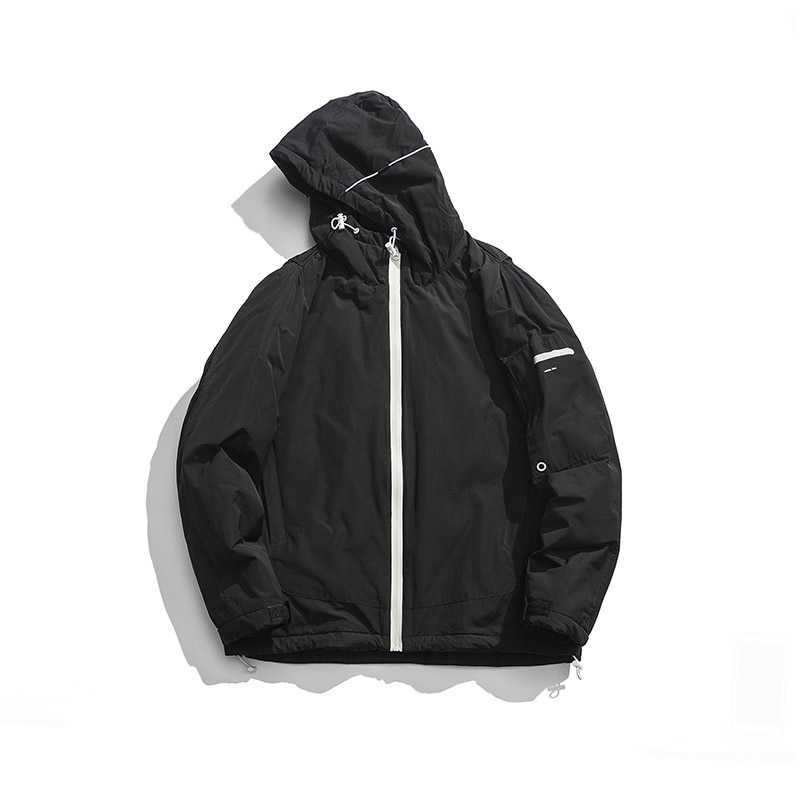 Japanese Outdoor Style Winter Thick Jacket Men Windbreaker Coats Softshell Jacket Windproof Fabric Basic Casual Clothing Male 210603