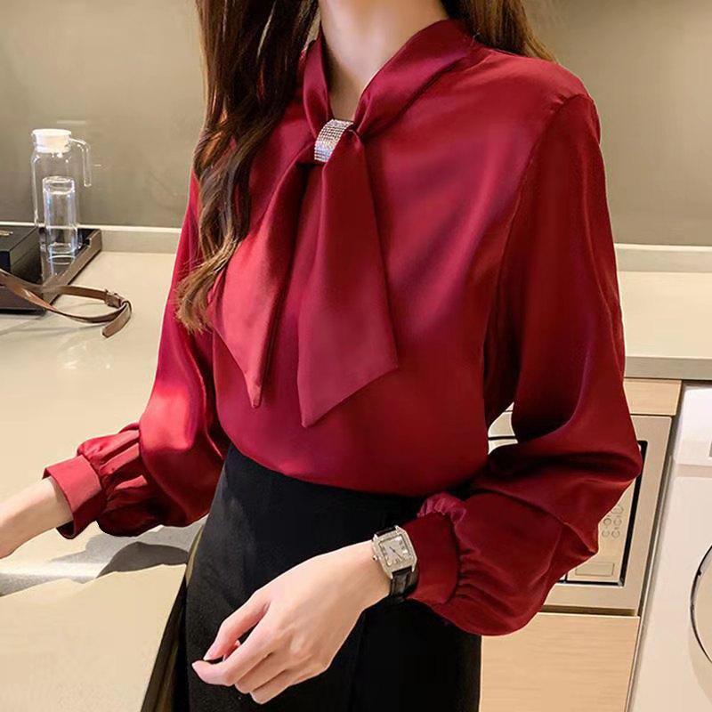 2021 New Spring Autumn Top Womens Chiffon Shirt Fashion Bow Collar Full Length Lantern Sleeve Solid Color Cozy Blouse Female, White
2021 New Spring Autumn Top Womens Chiffon Shirt Fashion Bow Collar Full Length Lantern Sleeve Solid Color Cozy Blouse Female, White