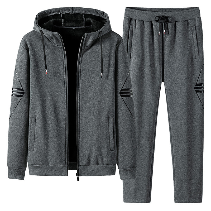 sportswear men's autumn new plush thickened small terry cardigan sweater hooded casual coat men's suit, Gray
sportswear men's autumn new plush thickened small terry cardigan sweater hooded casual coat men's suit, Gray