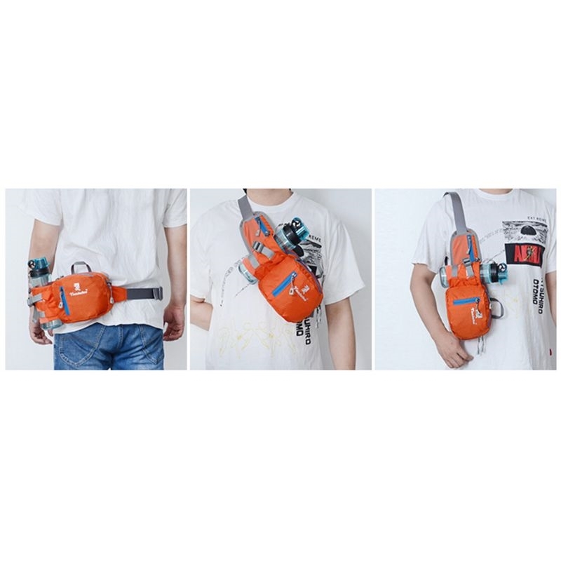 Fashion Men Women Running Belt Jogging Cycling Waist Bum Pack Phone Pouch Sports Shouler Chest Bag with Water Bottle Holder 210708