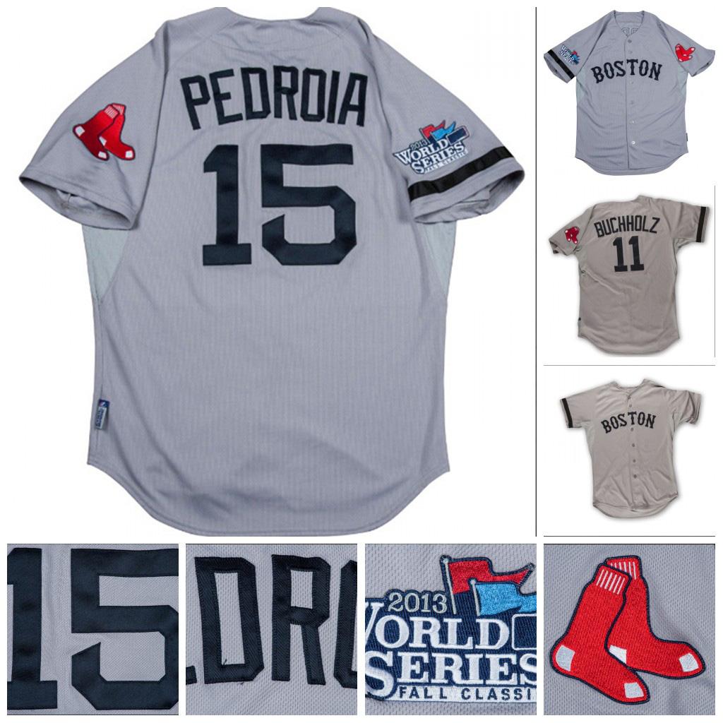 15 Dustin Pedroia 11 Clay Buchholz 2013 World Series Game Used Boston Road Vintage Baseball Jerseys Grey All Stiched, 15 dustin pedroia grey
15 Dustin Pedroia 11 Clay Buchholz 2013 World Series Game Used Boston Road Vintage Baseball Jerseys Grey All Stiched, 15 dustin pedroia grey