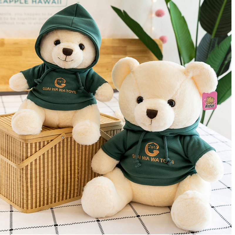 High Quality 3 Colors Teddy Bear With Hoodies Stuffed Animals Plush Toys Doll Pillow Kids Lovers Birthday Baby Gifts Q0113
High Quality 3 Colors Teddy Bear With Hoodies Stuffed Animals Plush Toys Doll Pillow Kids Lovers Birthday Baby Gifts Q0113