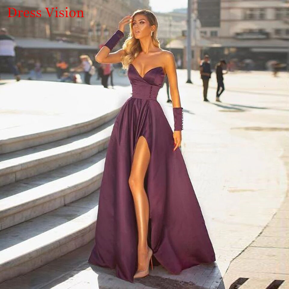 2021 Robe Soiree Hot Sale Sexy Strapless Side Split Prom e Party Gowns Vestido Fiesta De Boda Xmof 
2021 Robe Soiree Hot Sale Sexy Strapless Side Split Prom e Party Gowns Vestido Fiesta De Boda Xmof