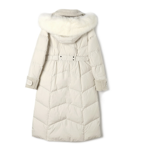Winter waist-reducing age plus long windproof women' coat with white eider-down jacket, Picture color
Winter waist-reducing age plus long windproof women' coat with white eider-down jacket, Picture color