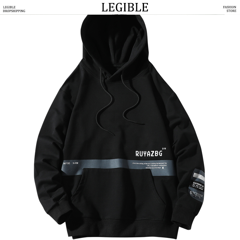 Legible Spring Autumn Men's Patchwork Hooded Hip Hop Hoodies Men Casual Fashion Sweatshirt Men Hoodie Male 4XL 5XL 201126