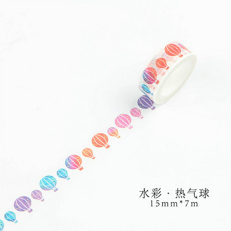 3Pieces/Lot 1pcs Hot Air Balloon Original Hand Account Album Decorative Water Color Washi Tape Office Adhesive Tape1.5CM*7M Manual Mate 2016
3Pieces/Lot 1pcs Hot Air Balloon Original Hand Account Album Decorative Water Color Washi Tape Office Adhesive Tape1.5CM*7M Manual Mate 2016