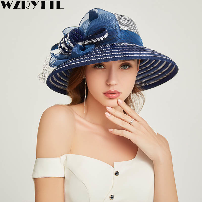 2021 New Women's Kentucky Derby Luxury Wide Brim Floral Feather Aside Patchwork Paper Straw Sun Summer Church Party Wedding Hat Abn5, Beige
2021 New Women's Kentucky Derby Luxury Wide Brim Floral Feather Aside Patchwork Paper Straw Sun Summer Church Party Wedding Hat Abn5, Beige