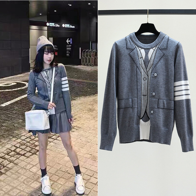 2021 TB THOM Fashion Brand Sweaters Men Loose style O-Neck Pullovers Clothing Striped Wool knitting Thick Winter Casual Coat, White;black
2021 TB THOM Fashion Brand Sweaters Men Loose style O-Neck Pullovers Clothing Striped Wool knitting Thick Winter Casual Coat, White;black