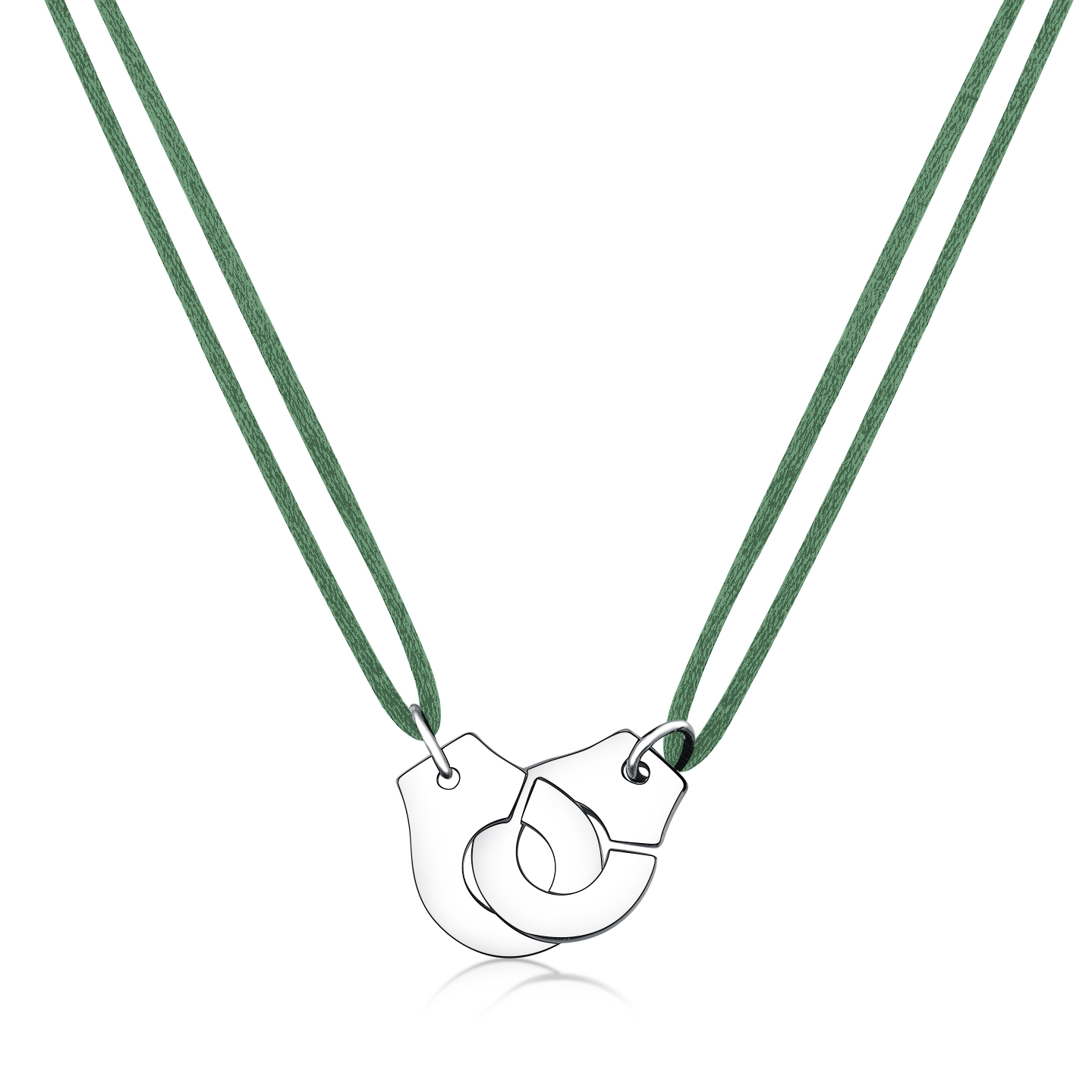 100% 925 Sterling Silver Handcuff Necklace Les Menottes Pendant Necklace With Adjustable Rope For Men Women Cords Party Holiday Bijoux Collier