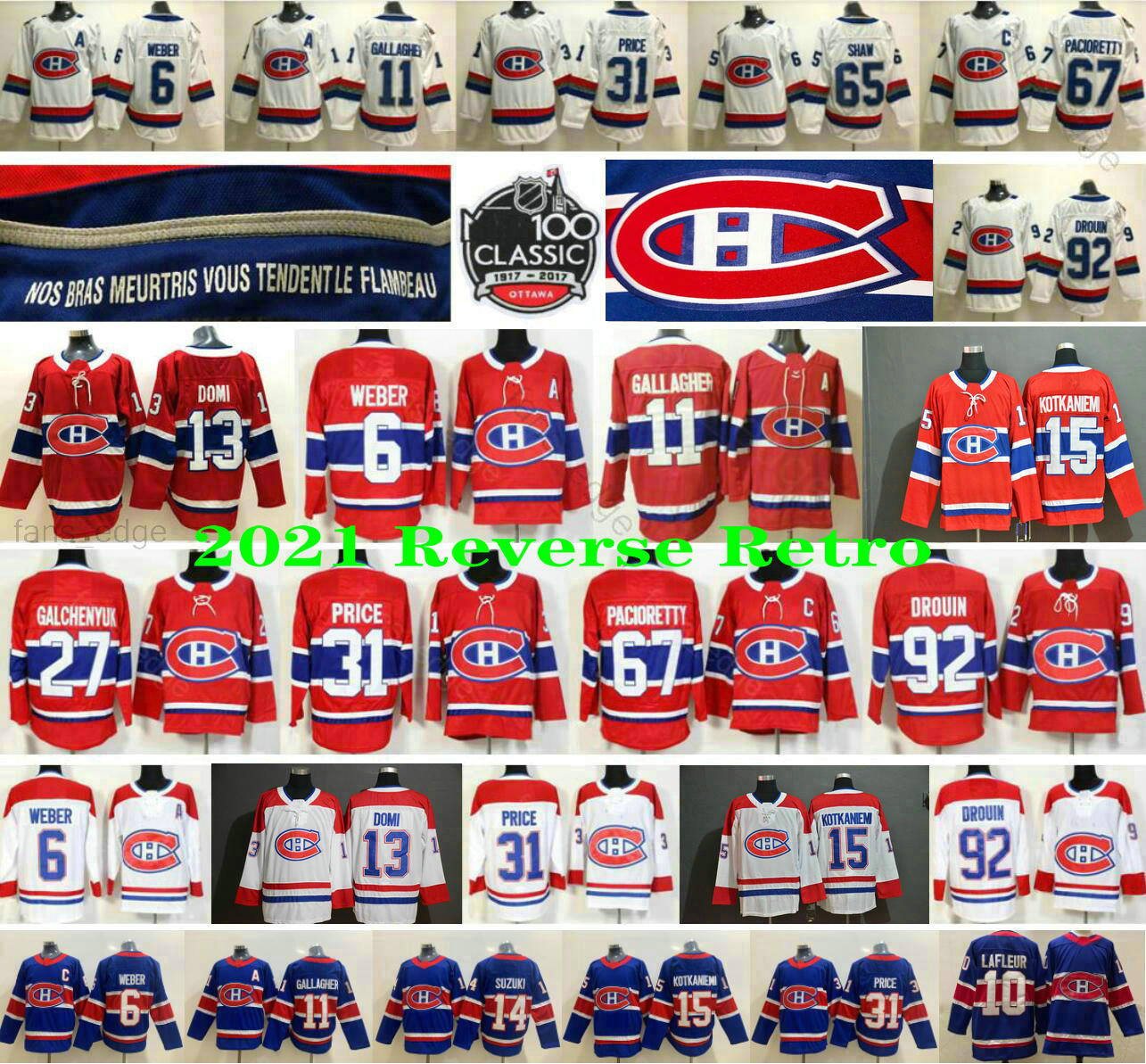 2021 Reverse Retro Montreal Canadiens 31 Carey Price 6 Shea Weber 11 Brendan Gallagher 13 Max Domi 15 Kotkaniemi 92 Drouin Hockey Jerseys, Black;red
2021 Reverse Retro Montreal Canadiens 31 Carey Price 6 Shea Weber 11 Brendan Gallagher 13 Max Domi 15 Kotkaniemi 92 Drouin Hockey Jerseys, Black;red