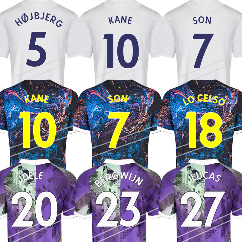 21 22 KANE SON BERGWIJN Soccer Jerseys HOJBJERG colorful Away 2021 2022 LUCAS DELE Third 3rd Football kit shirt BRYAN purple tops Men kids sets 999, Black;yellow
21 22 KANE SON BERGWIJN Soccer Jerseys HOJBJERG colorful Away 2021 2022 LUCAS DELE Third 3rd Football kit shirt BRYAN purple tops Men kids sets 999, Black;yellow