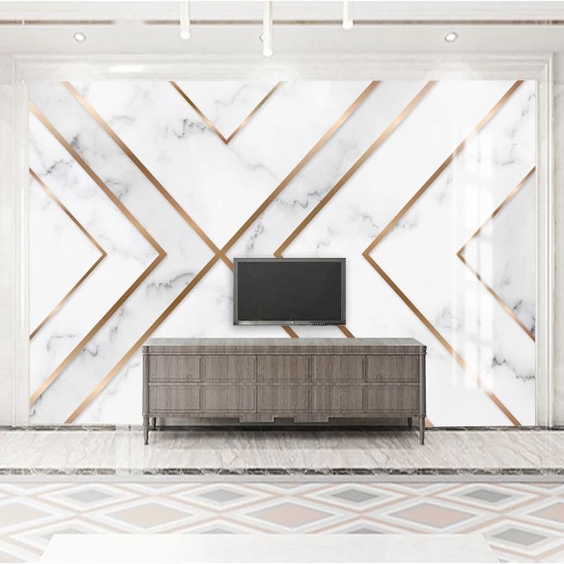Wallpapers Custom Wallpaper 3D Golden Lines Geometric Marble Pattern TV Backdrop Mural Modern Creative Living Room Decoration Wall Painting, As pic
Wallpapers Custom Wallpaper 3D Golden Lines Geometric Marble Pattern TV Backdrop Mural Modern Creative Living Room Decoration Wall Painting, As pic