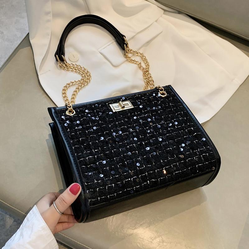 Sequins Square Large Tote bag 2021 Fashion New High-quality Wool Women's Designer Handbag Travel Chain Shoulder Messenger Bag, Black
Sequins Square Large Tote bag 2021 Fashion New High-quality Wool Women's Designer Handbag Travel Chain Shoulder Messenger Bag, Black