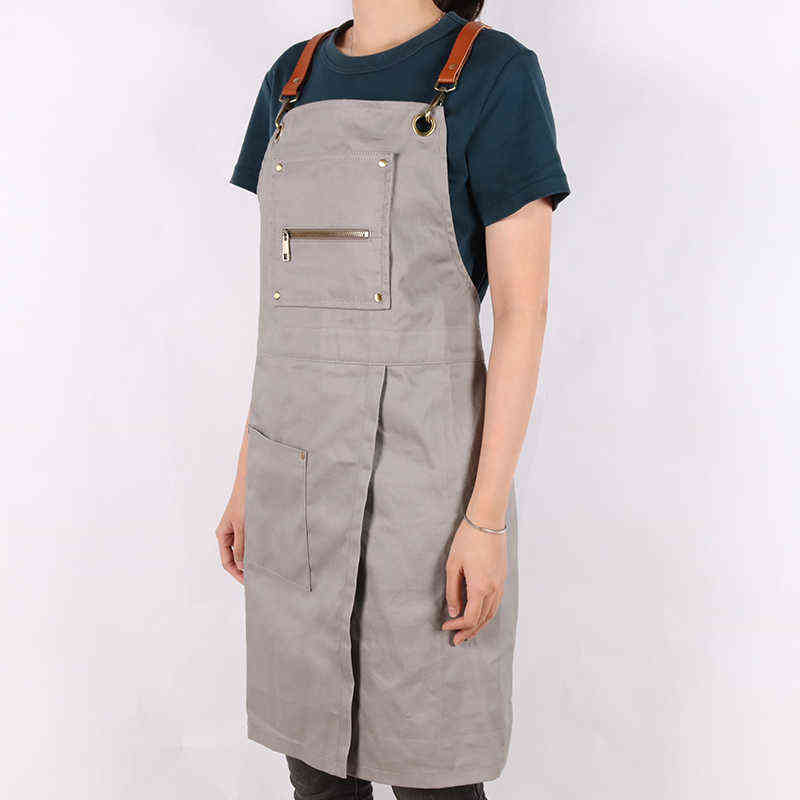 WEEYI paint apron Barista Pottery Apron Dress Barber Cleaning Kitchen Waitress Bid delantal cocina 211222