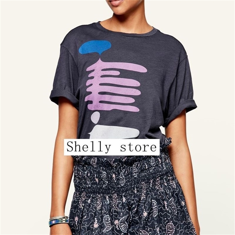 Early Spring Round Neck Color Matching Printed Top Loose Cotton Short-sleeved T-shirt Women 210708, Light purple
Early Spring Round Neck Color Matching Printed Top Loose Cotton Short-sleeved T-shirt Women 210708, Light purple