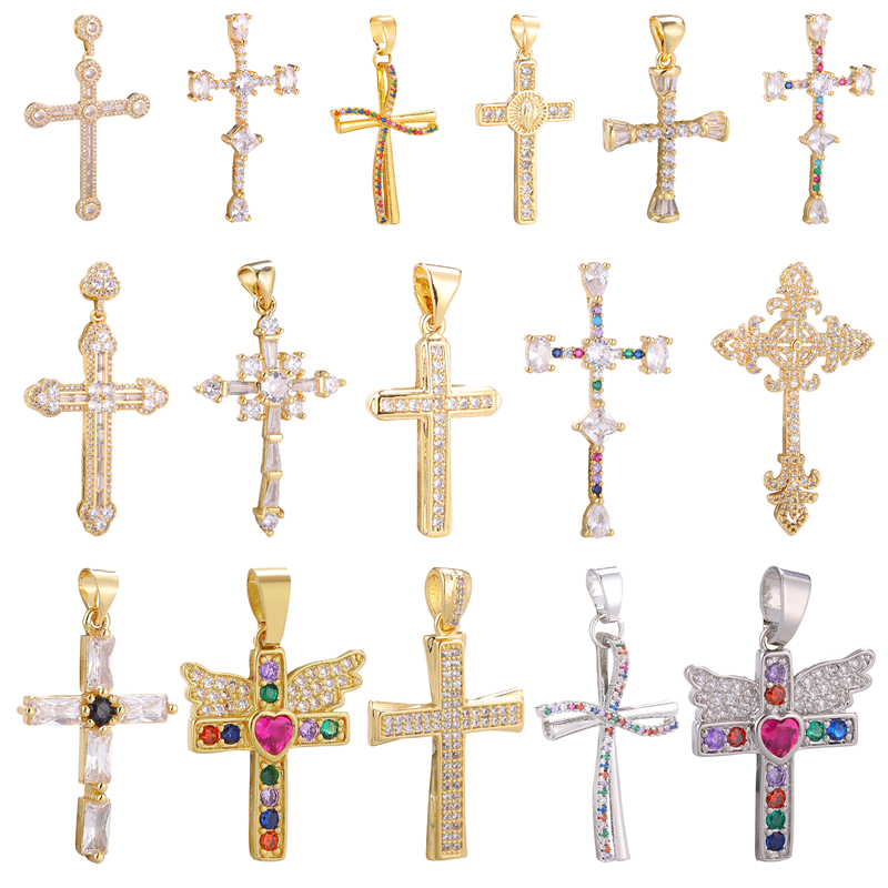 Charms Juya DIY Cubic Zirconia Gold Christian Cross For Handmade Prayer Rosary Pendant Jewelry Making Accessories Supplies, Bronze;silver
Charms Juya DIY Cubic Zirconia Gold Christian Cross For Handmade Prayer Rosary Pendant Jewelry Making Accessories Supplies, Bronze;silver
