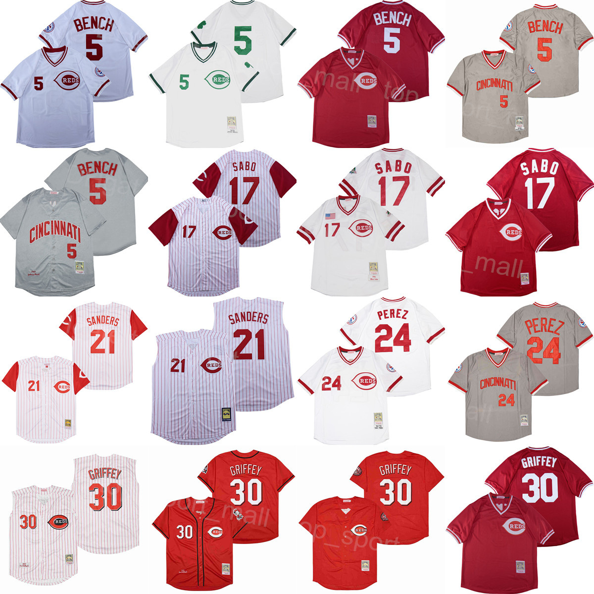 Retro 1976 1990 Vintage Baseball 5 Johnny Bench Jersey 24 Tony Perez 21 Reggie Sanders 17 Chris Sabo 30 Ken Griffey Stitched Pinstripe Red White Grey Retire 2000 2005, 1976 retro
Retro 1976 1990 Vintage Baseball 5 Johnny Bench Jersey 24 Tony Perez 21 Reggie Sanders 17 Chris Sabo 30 Ken Griffey Stitched Pinstripe Red White Grey Retire 2000 2005, 1976 retro
