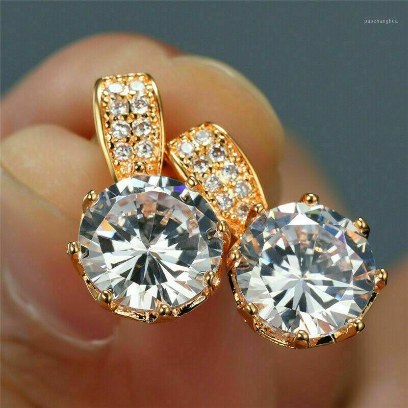 Stud Korean Trendy Zircon Earrings For Women Shine White CZ Stone Inlay Fashion Jewelry Wedding Party Gift Golden Earring, Golden;silver
Stud Korean Trendy Zircon Earrings For Women Shine White CZ Stone Inlay Fashion Jewelry Wedding Party Gift Golden Earring, Golden;silver