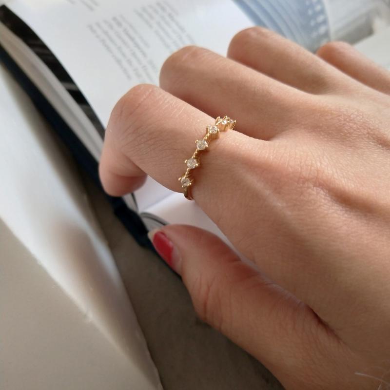 Cluster Rings Women's Slim Thin Authentic S925 Sterling Silver Fine Jewelry Prong White Zirconia Open Adjust J347, Golden;silver
Cluster Rings Women's Slim Thin Authentic S925 Sterling Silver Fine Jewelry Prong White Zirconia Open Adjust J347, Golden;silver