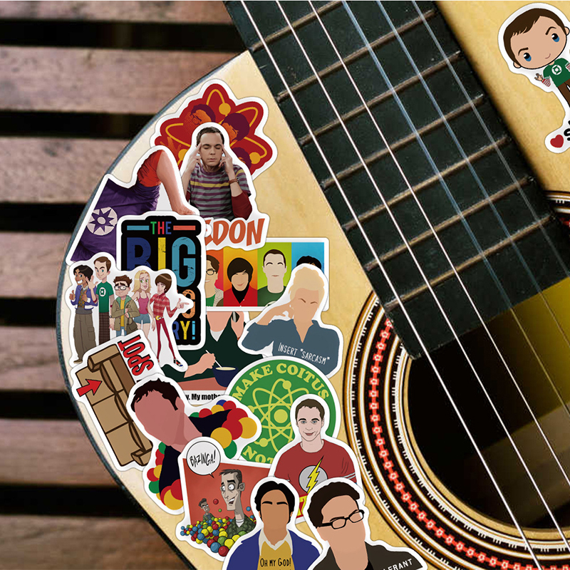 Car TV Big Bang Stickers Funny Sh-eldon DIY Graffiti Decals For Helmet Luggage Notebook Motorcycle Phone Scooter Water Cup Toys Gift Decoration 100pcs