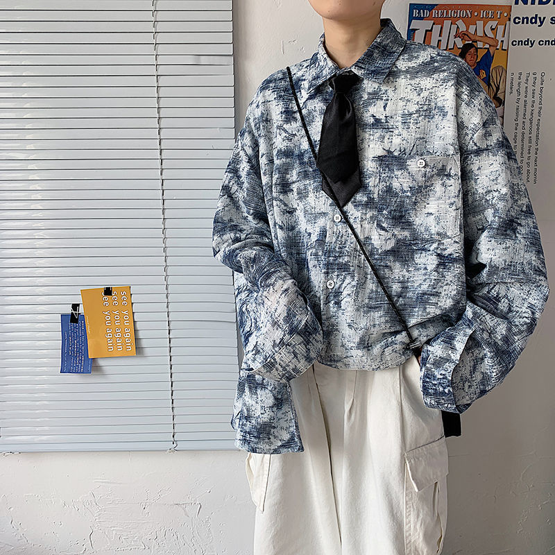 2021 New Spring Autumn Tie-dye Men's Fashion Retro Casual Men Streetwear Long-sleeved Mens Shirt Ctl6, As shown in figure
2021 New Spring Autumn Tie-dye Men's Fashion Retro Casual Men Streetwear Long-sleeved Mens Shirt Ctl6, As shown in figure