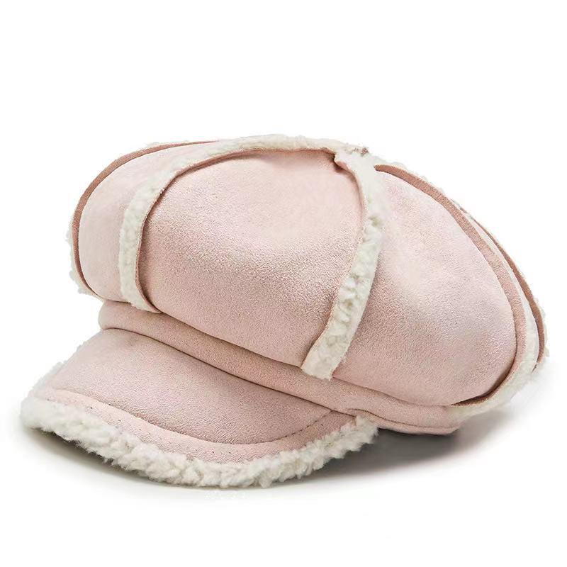 Berets Deerskin Lambswool Octagonal Hat Curved Brim Winter Thicken Outdoor Peaked Suede Keep Warm Autumn Baseball Trendy, Black
Berets Deerskin Lambswool Octagonal Hat Curved Brim Winter Thicken Outdoor Peaked Suede Keep Warm Autumn Baseball Trendy, Black