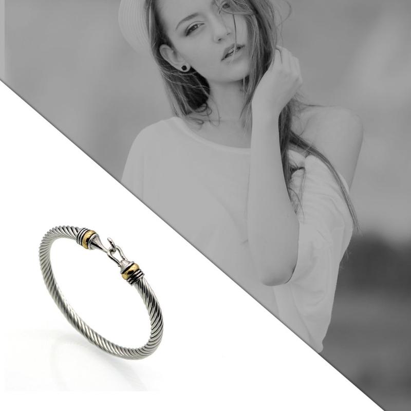Titanium steel twisted wire hook-shaped gold Bracelet Women Wrist Bracelet Women Wrist Fashion Jewelry Gifts#2