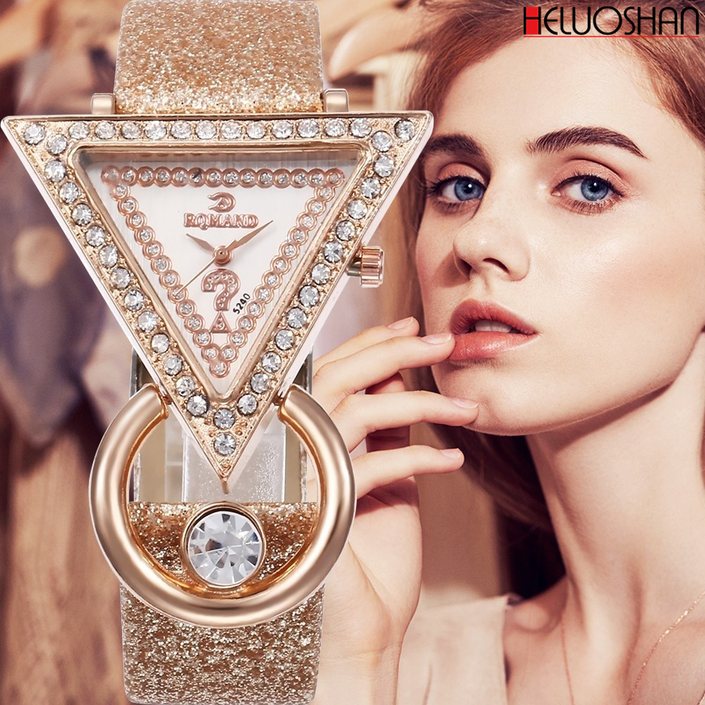 2020 Women Watches Creative Luxury Triangle Rhinestone Dial Frosted Strap Ladies WristWatch Fashion Quartz Watch Relojes Mujer C0227, Slivery;brown
2020 Women Watches Creative Luxury Triangle Rhinestone Dial Frosted Strap Ladies WristWatch Fashion Quartz Watch Relojes Mujer C0227, Slivery;brown