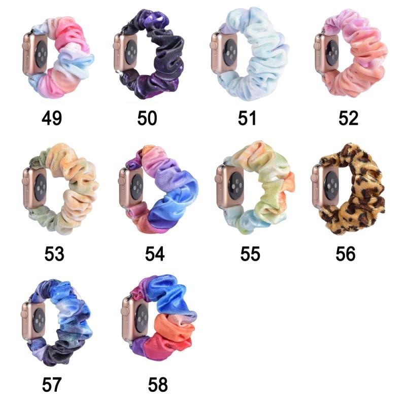 Tie-dye Watch Strap Pattern Velvet fabric Scrunchie Elastic Watchband for Apple Band Series
Tie-dye Watch Strap Pattern Velvet fabric Scrunchie Elastic Watchband for Apple Band Series