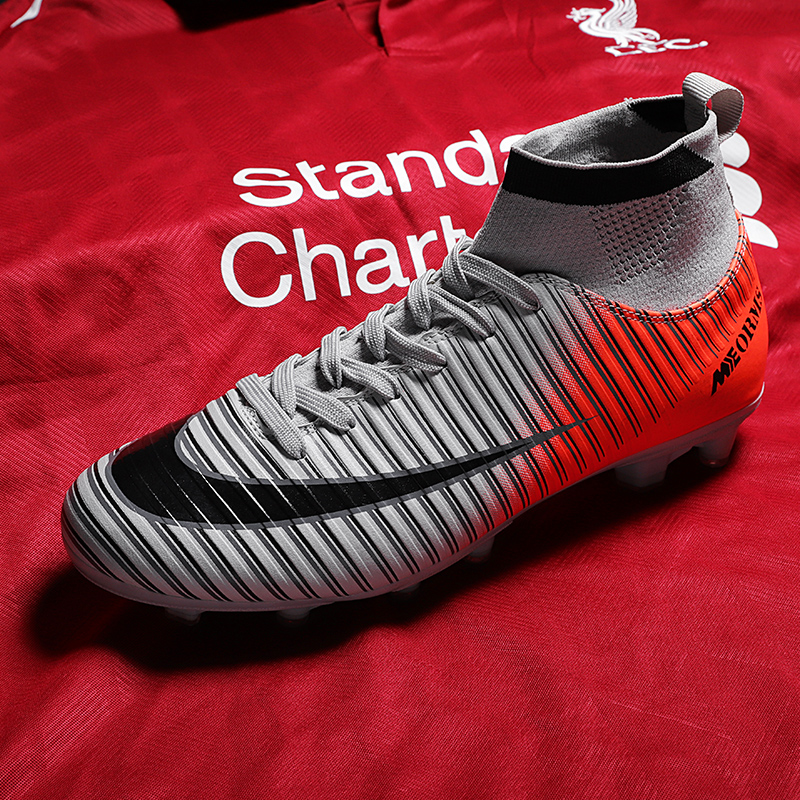 Men Football Boots Soccer Cleats Boots Long Spikes TF Spikes Ankle High Top Sneakers Soft Indoor Turf Futsal Soccer Shoes, White-1
Men Football Boots Soccer Cleats Boots Long Spikes TF Spikes Ankle High Top Sneakers Soft Indoor Turf Futsal Soccer Shoes, White-1