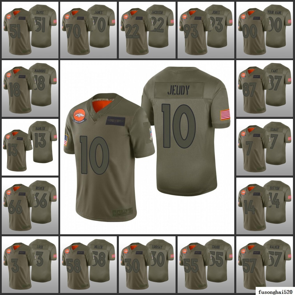 Custom DenverBroncosMen #3 Drew Lock 10 Jerry Jeudy 58 Von Miller Custom Women Youth Salute to Service Camo Limited Jersey
Custom DenverBroncosMen #3 Drew Lock 10 Jerry Jeudy 58 Von Miller Custom Women Youth Salute to Service Camo Limited Jersey