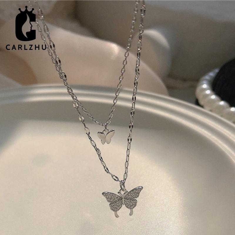 Pendant Necklaces Rhinestone Crystal Butterfly Necklace For Women Dainty Double Layer Clavicle Chain Jewelry Valentine's Day Gift
Pendant Necklaces Rhinestone Crystal Butterfly Necklace For Women Dainty Double Layer Clavicle Chain Jewelry Valentine's Day Gift