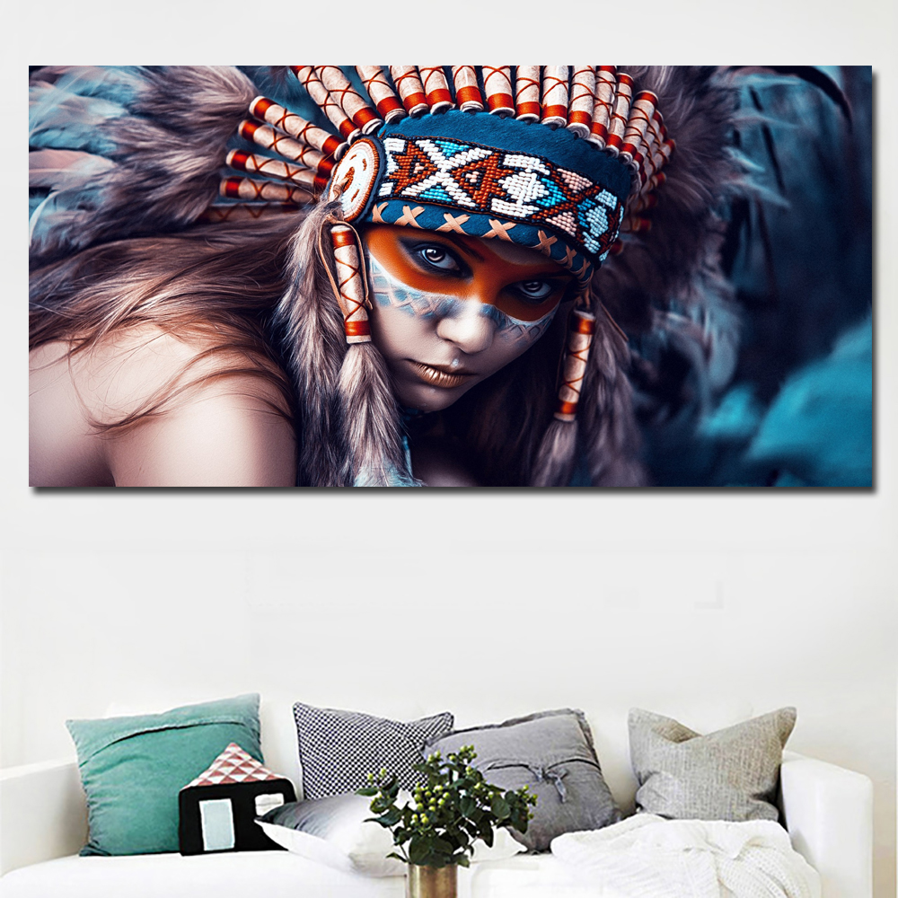 HD Prints Modern Wall Art Painting Girl Beauty Portrait Pictures Prints on canvas No frame Home Decor For Living Room