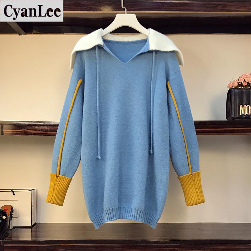Women' Sweaters Cyanlee Plus Size Women Autumn Winter Warm Knitted Sweater For Long Sleeve Patchwork Knitting Pullover Top, Blue
Women' Sweaters Cyanlee Plus Size Women Autumn Winter Warm Knitted Sweater For Long Sleeve Patchwork Knitting Pullover Top, Blue