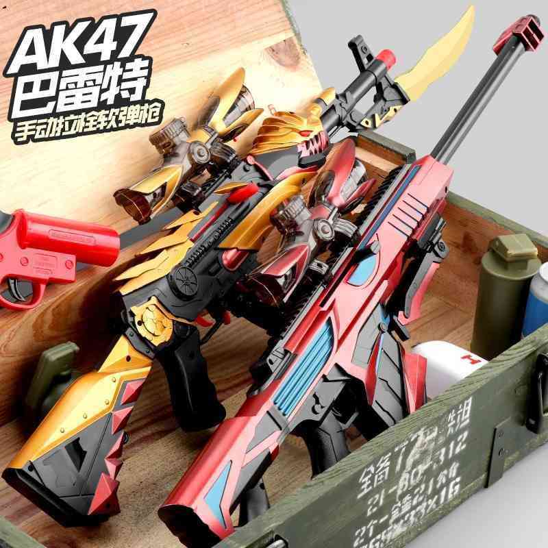 manual toy boy children's barrett sniper simulation can launch soft bullet gun to eat chicken equipment
manual toy boy children's barrett sniper simulation can launch soft bullet gun to eat chicken equipment