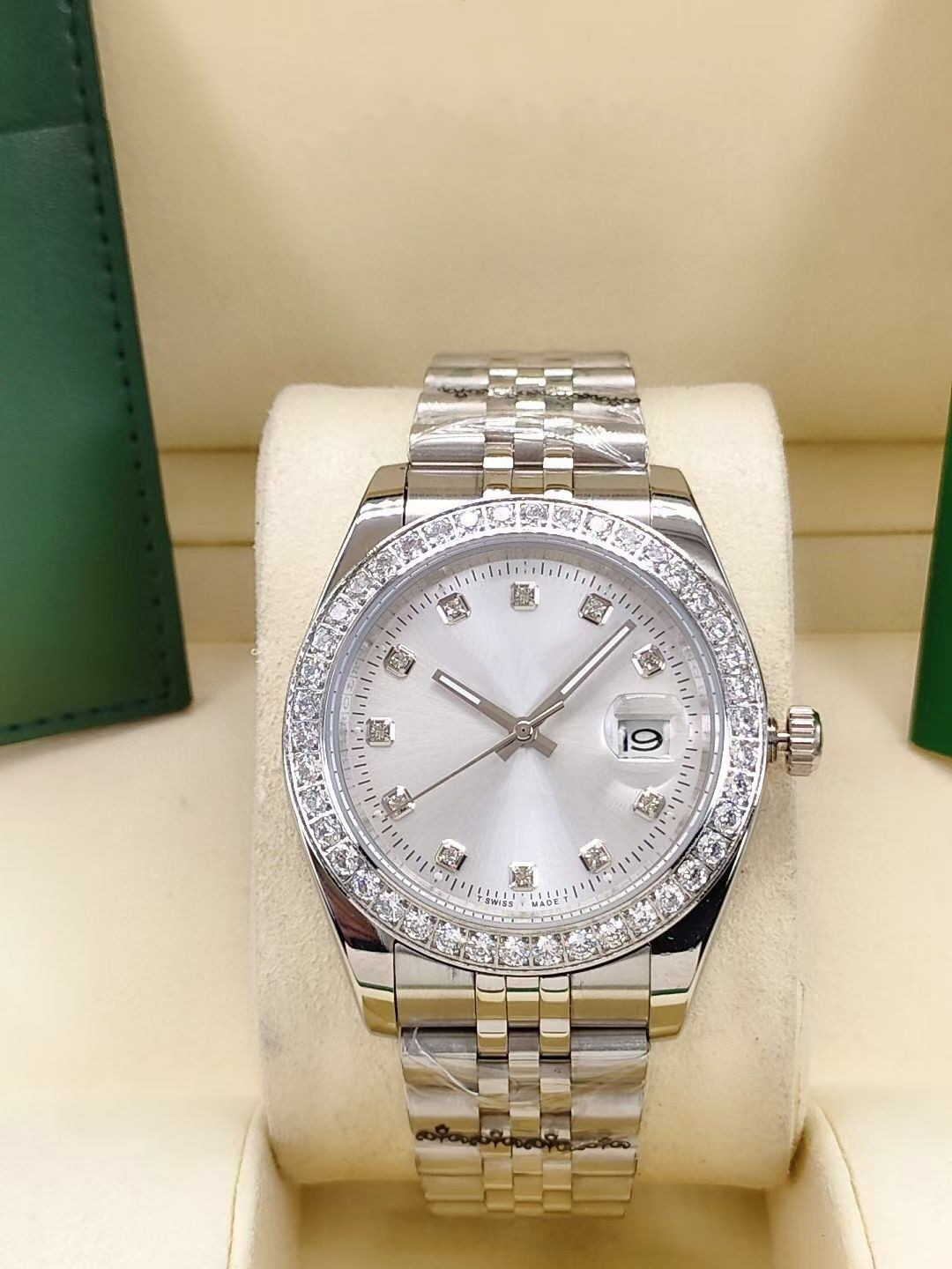 Newest Styles 31mm Women's Automatic Mechanical Watch Full Stainless Steel Strap Woman Watches 41mm Mens Wristwatches Diamond Bezel Datejust Lady Man Wristwatch, Sapphire
Newest Styles 31mm Women's Automatic Mechanical Watch Full Stainless Steel Strap Woman Watches 41mm Mens Wristwatches Diamond Bezel Datejust Lady Man Wristwatch, Sapphire