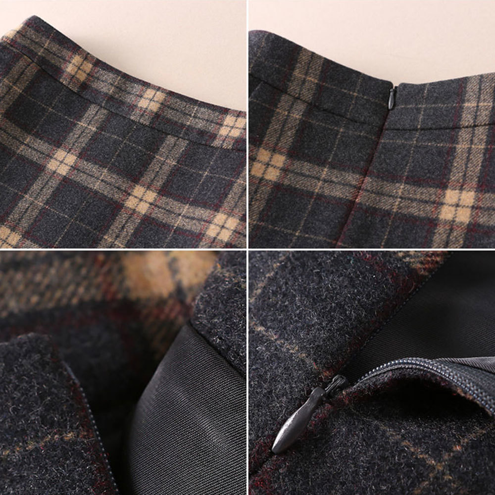 2021 New Vintage Harajuku Plaid Casual High Waist Woolen Chic a Line Skirt Women Winter Korean Style Warp Pencil Shirt Pk5l, As photo
2021 New Vintage Harajuku Plaid Casual High Waist Woolen Chic a Line Skirt Women Winter Korean Style Warp Pencil Shirt Pk5l, As photo