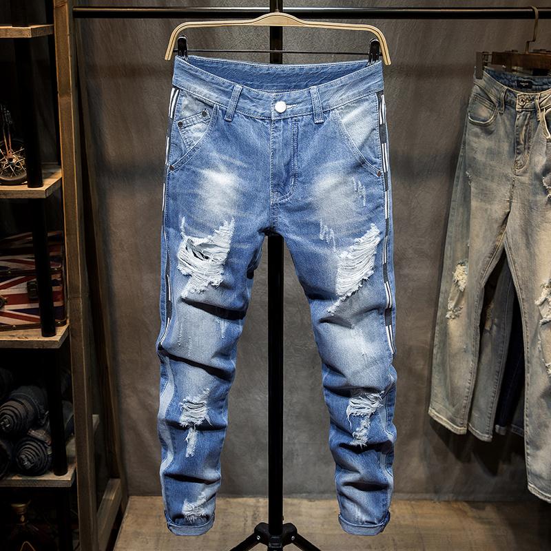 Men's Jeans Men Jean Homme Pantalones Hombre Denim Trousers Male Casual Designer Ripped Biker High Quality Slim Pants Blue Streetwear, 2035
Men's Jeans Men Jean Homme Pantalones Hombre Denim Trousers Male Casual Designer Ripped Biker High Quality Slim Pants Blue Streetwear, 2035