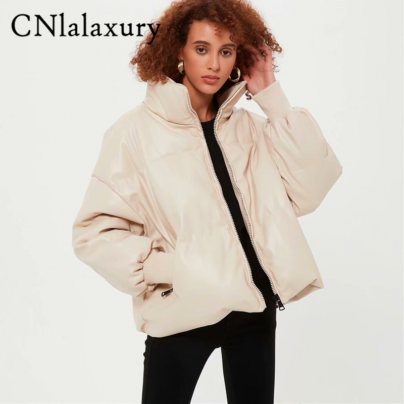 CNlalaxury 2021 Winter Thi Warm Parkas Women Fashion PU Leather Coat Women Elegant Zipper Cotton Jaets Female Ladies Outwear, Picture 
CNlalaxury 2021 Winter Thi Warm Parkas Women Fashion PU Leather Coat Women Elegant Zipper Cotton Jaets Female Ladies Outwear, Picture