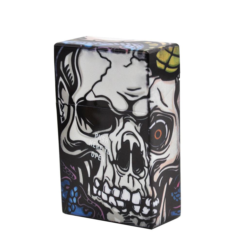 Latest Creative Skull Head of Ghost Printed Cigeratte Case Mix Color portable Plastic box Push Here to Open 12
Latest Creative Skull Head of Ghost Printed Cigeratte Case Mix Color portable Plastic box Push Here to Open 12