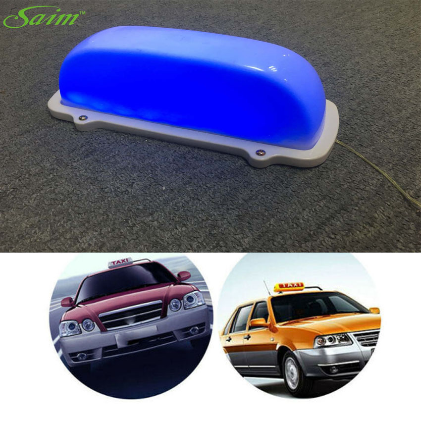DC 12V Taxi Sign Yellow Light Magnetic Base Waterproof Taxi Roof Top Car Cab LED