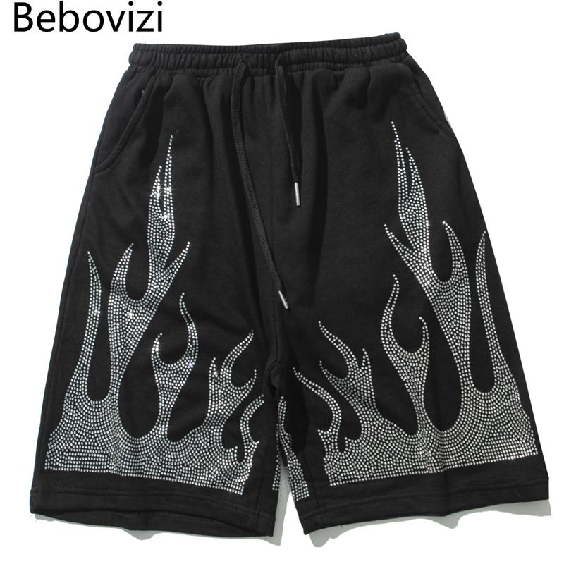 Bebovizi Hip Hop Flame Shorts Harajuku Jogger Shorts Streetwear HipHop costume Men Harem Short Sweatpant Black Beach, White;black
Bebovizi Hip Hop Flame Shorts Harajuku Jogger Shorts Streetwear HipHop costume Men Harem Short Sweatpant Black Beach, White;black