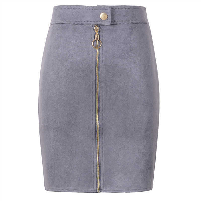 Neophil Women Suede Mini Pencil Skirts Female Vintage Style Summer Front Zipper Button Ladies Short Tutu Saia S1911 210619