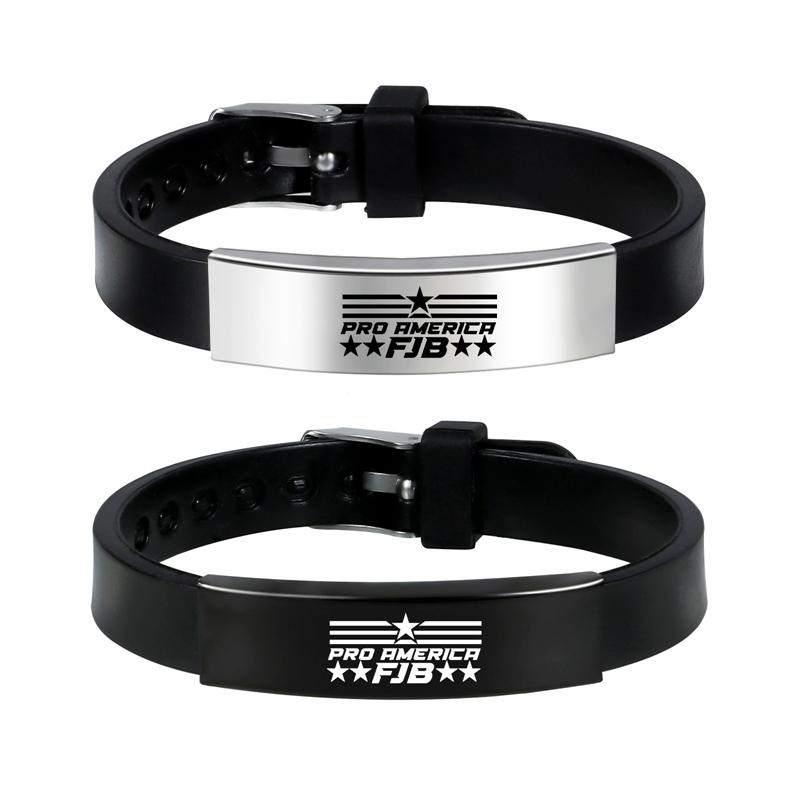 Charm Bracelets Let's Go Brandon FJB Black Silicone Unisex Bracelet Stainless Steel Gifts For Women And Men Fans Collection Jewelry
Charm Bracelets Let's Go Brandon FJB Black Silicone Unisex Bracelet Stainless Steel Gifts For Women And Men Fans Collection Jewelry