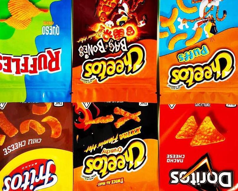 15 types Potato chips medibles New Arrival 500mg Cheetos Maylar bags resealable edibles DORITOS Cheese Gummi Worm Cheetos bag Packaging bags
15 types Potato chips medibles New Arrival 500mg Cheetos Maylar bags resealable edibles DORITOS Cheese Gummi Worm Cheetos bag Packaging bags