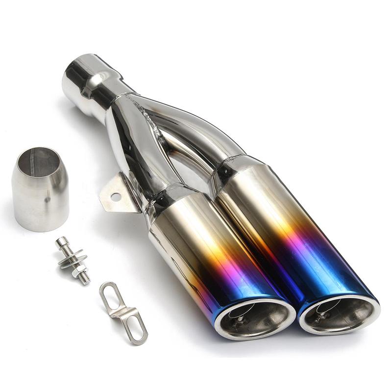 Motorcycle Exhaust System 38-51mm Universal Dual-outlet With Removable DB Killer For 390mm
Motorcycle Exhaust System 38-51mm Universal Dual-outlet With Removable DB Killer For 390mm