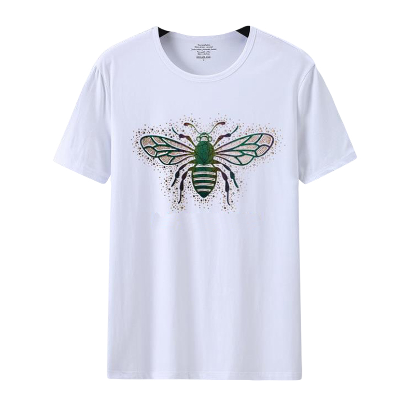 Mens Designer Rhinestone Short Sleeve T-Shirt Top Hip Hop Crew Neck Short Sleeve Casual Shirts Women Unisex for Summer, White S-7XL, 8822
Mens Designer Rhinestone Short Sleeve T-Shirt Top Hip Hop Crew Neck Short Sleeve Casual Shirts Women Unisex for Summer, White S-7XL, 8822