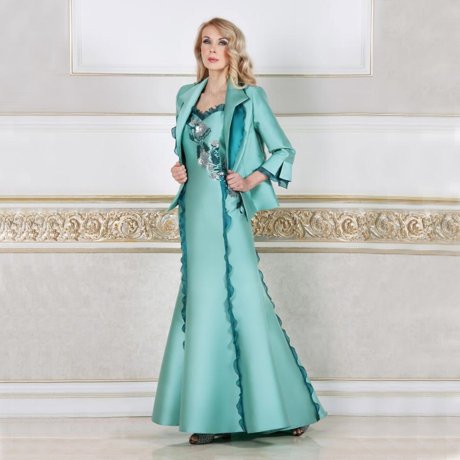 Mint Green Mermaid Appliqued Mother of the Bride Dresses Sweetheart Neck Evening Gowns With Long Sleeves Jacket Satin Floor Length Wedding Guest Dress
Mint Green Mermaid Appliqued Mother of the Bride Dresses Sweetheart Neck Evening Gowns With Long Sleeves Jacket Satin Floor Length Wedding Guest Dress